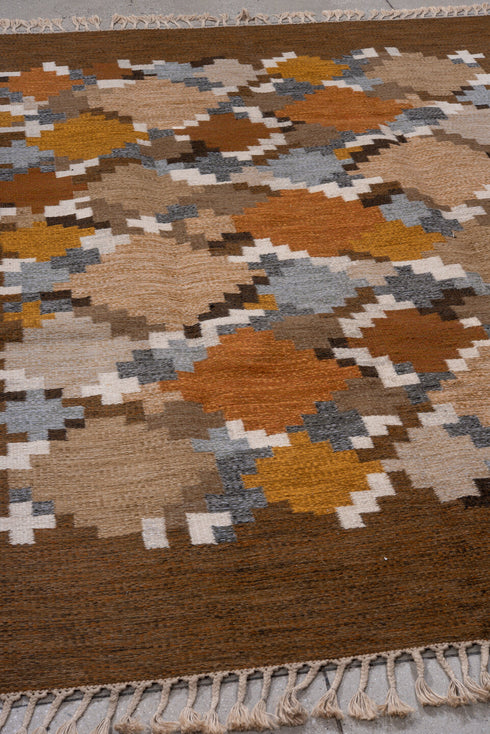 Antique Rollaken Area Rug (6' x 9')